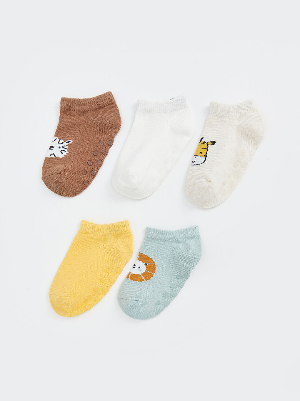 Printed Baby Boy Booties Socks 5 Pieces S58597Z1 GEM S58597Z1 GEM LC Waikiki