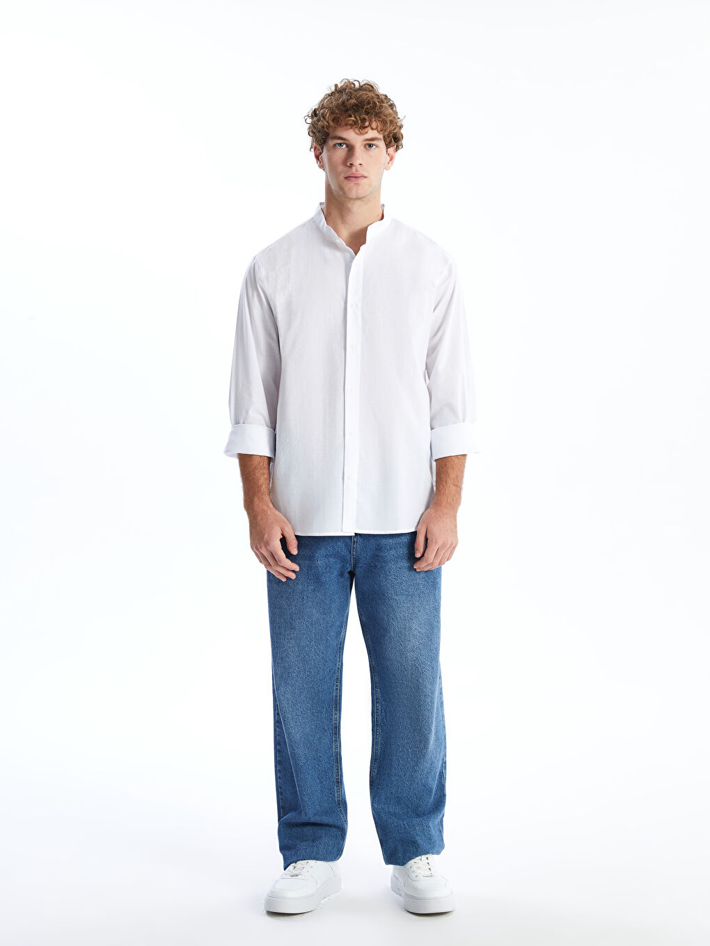 Regular Fit Long Sleeve Poplin Men's Shirt -S59245Z8-Q6K Regular Fit Long Sleeve Poplin Men's Shirt -S59245Z8-Q6K