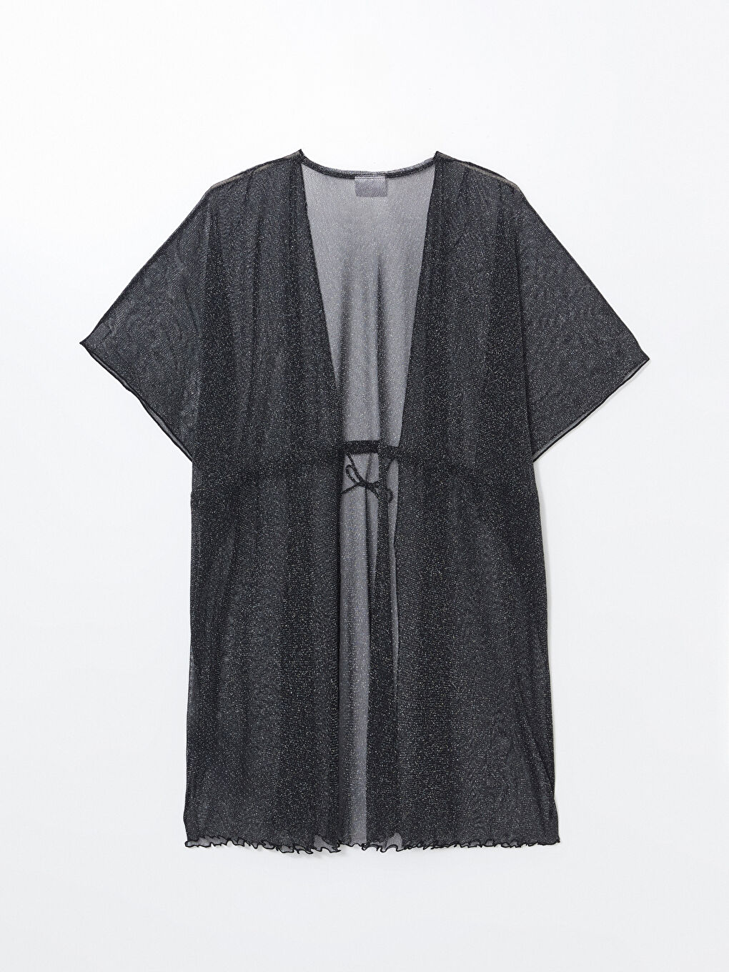 Shawl Collar Shiny Look Women's Kimono -S59449Z8-SLQ
