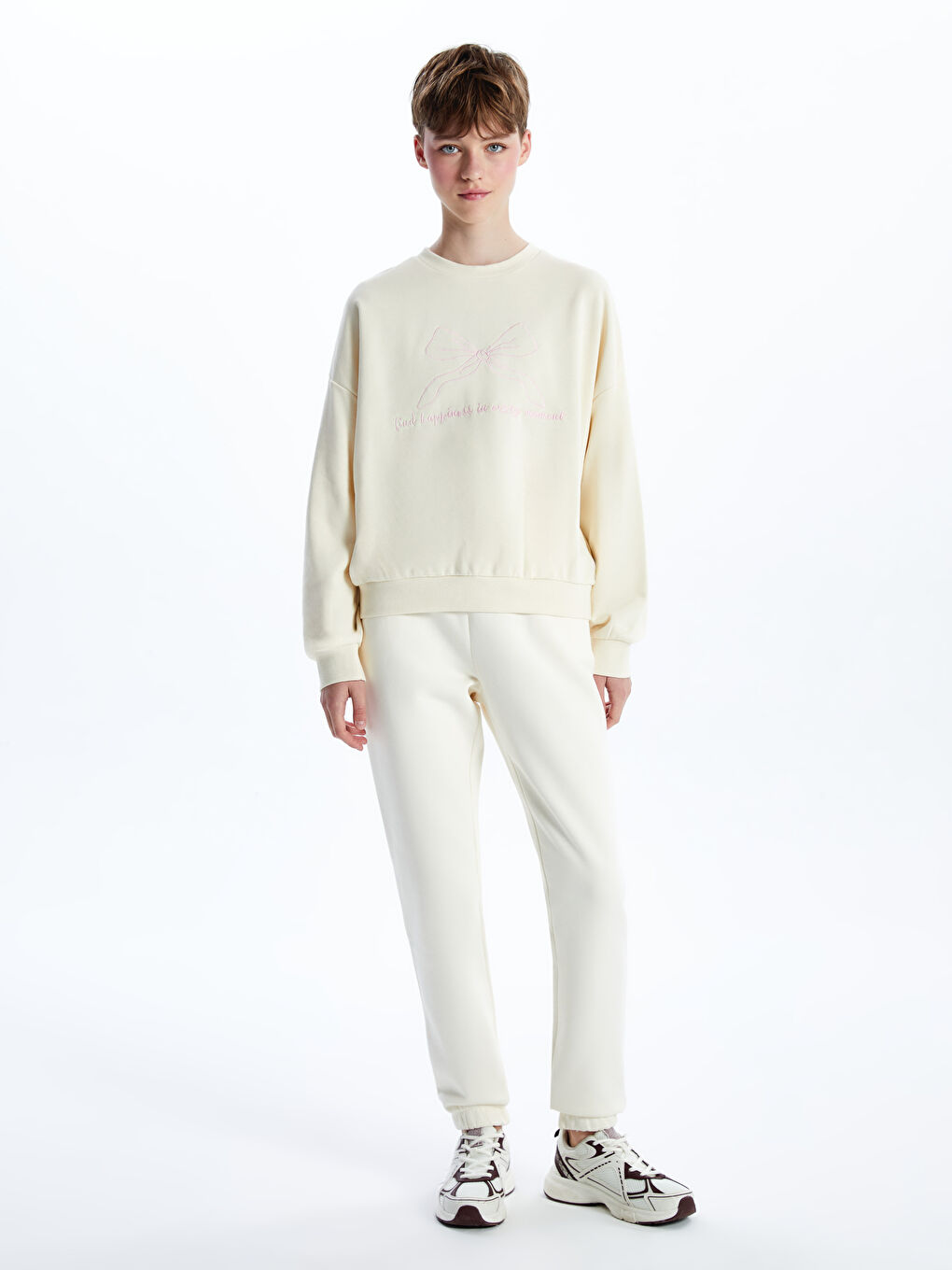 Crew Neck Women's Sweatshirt -S5AN82Z8-YMU - S5AN82Z8-YMU