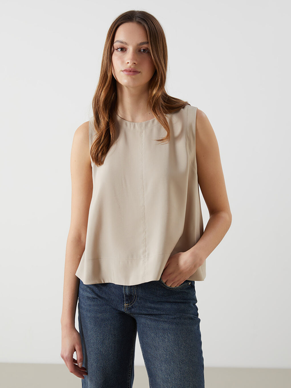 LC WAIKIKI Crew Neck Women's Blouse -S5DG12Z8-CRX - S5DG12Z8