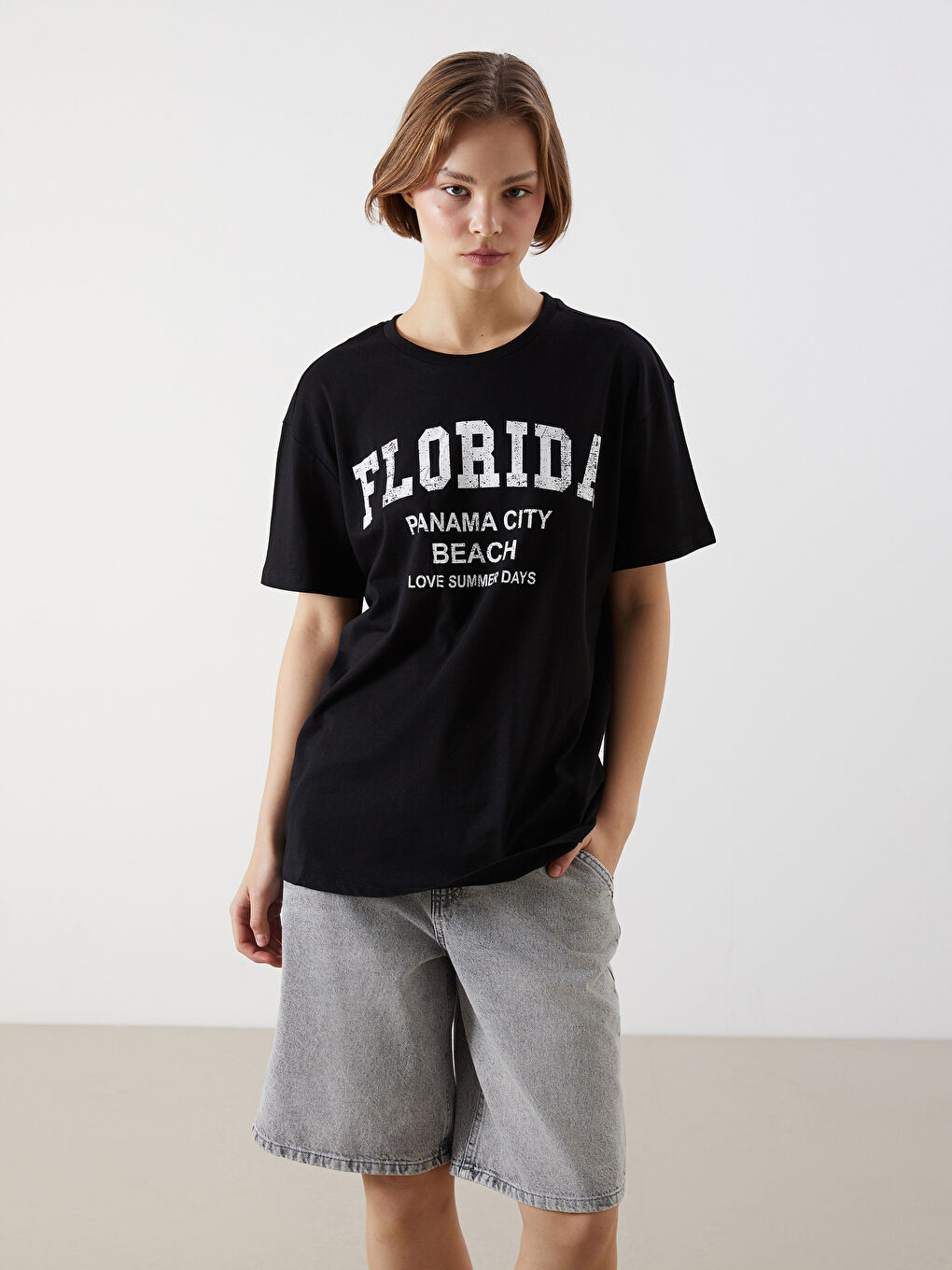 Woman BLACK T-Shirt -S5DL12Z8-CVL - S5DL12Z8-CVL - LC Waikiki