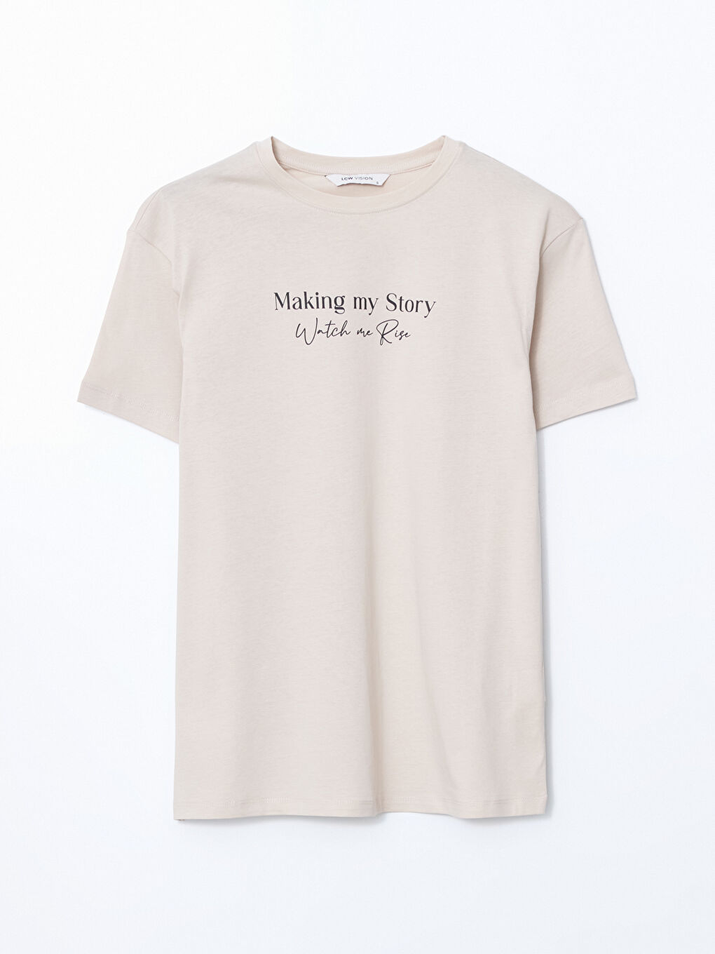 Crew Neck Printed Women's T-shirt -S5DN95Z8-G8H - S5DN95Z8-G8H - LC Waikiki