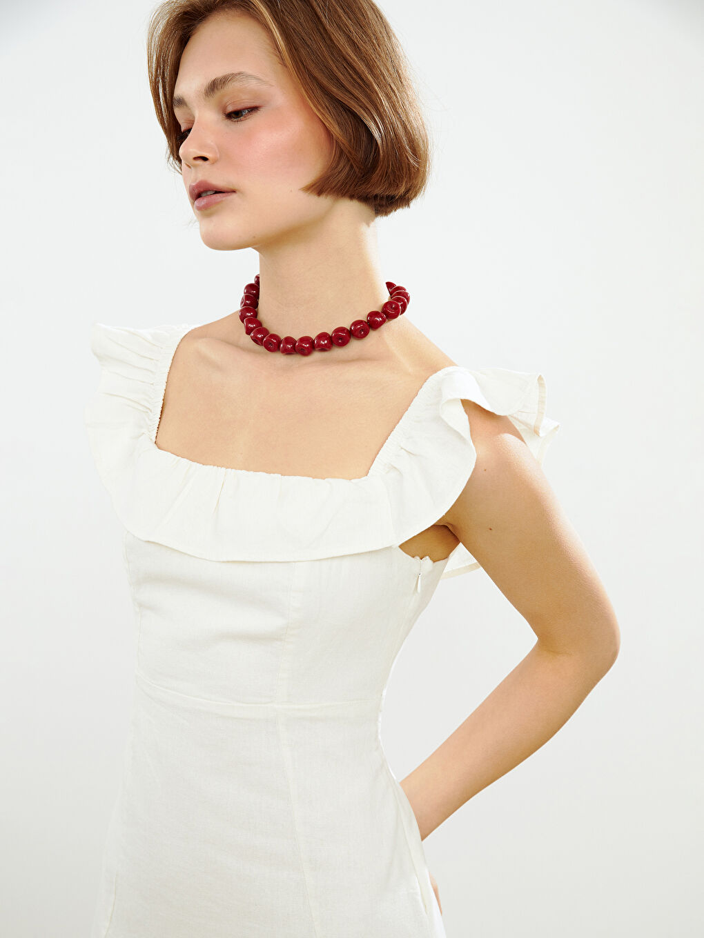 Woman WHITE Dress -S5DP85Z8-Q6K - S5DP85Z8-Q6K - LC Waikiki