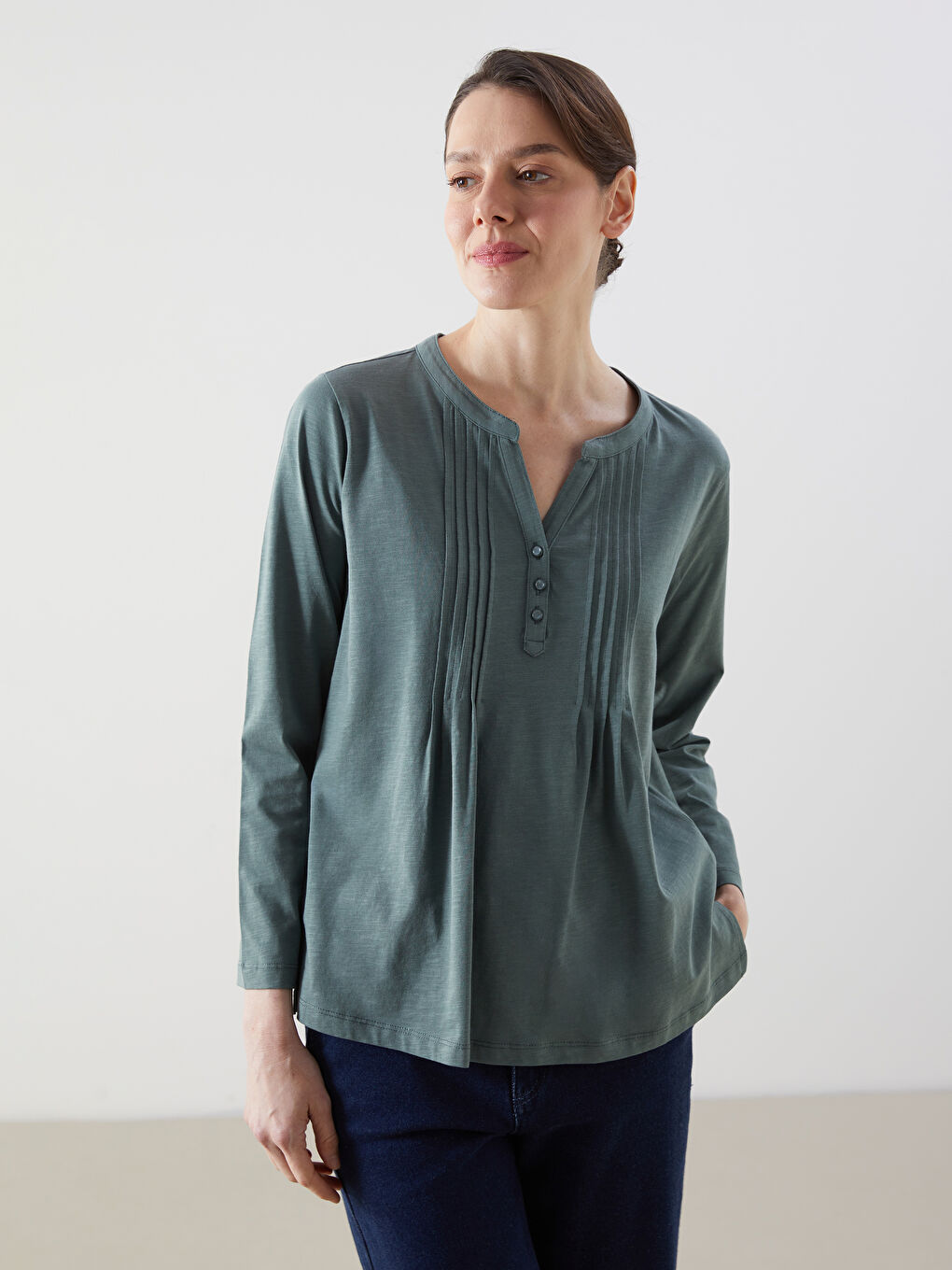 Brooks Brothers - Women's Open-Neck Satin Blouse – Threadfellows
