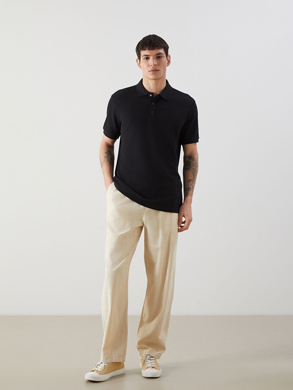 お中元 お歳暮 お年賀 夏 冬 年末年始のご挨拶 ギフト 通販な Fit Relaxed Linen -S5EK45Z8-V1H Trousers Men's Look スーツ
