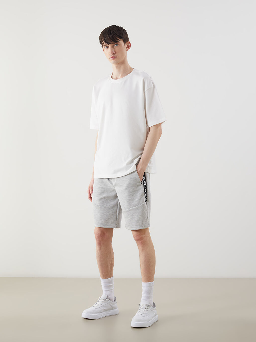 XSIDE Drawstring Knit Men's Shorts -S5FF33Z8-LAL - S5FF33Z8