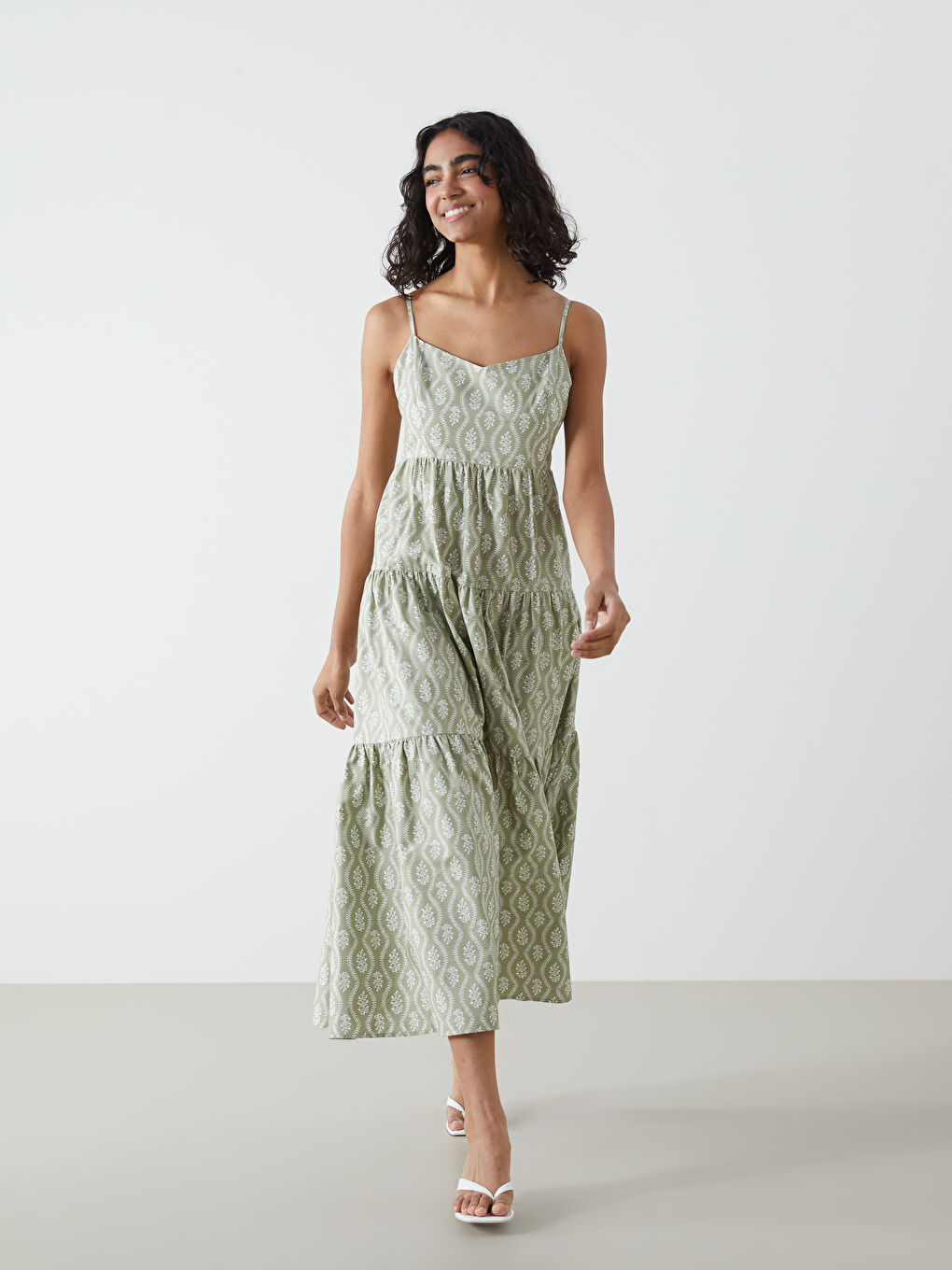 Patterned Poplin Dress -S5FO56Z8-LS5 - S5FO56Z8-LS5 - LC Waikiki