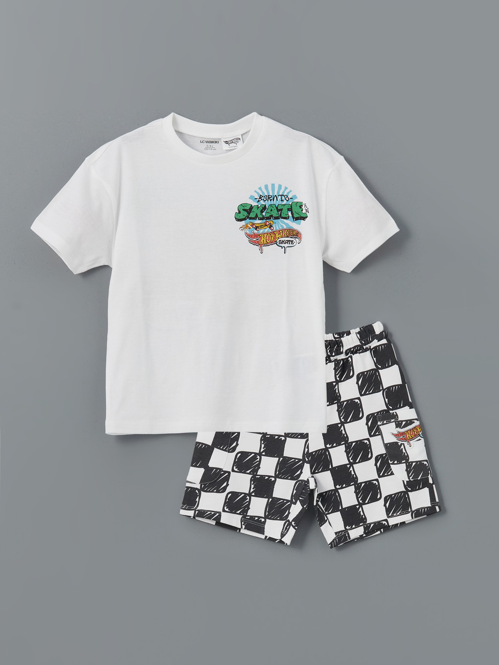 Kleinkind-Jungen-Set – Bedrucktes T-Shirt & Shorts, Sommer-Outfit