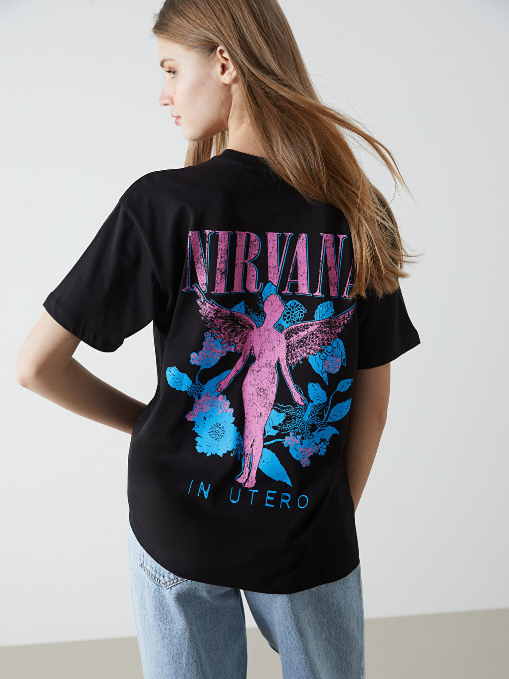 ブランド通販サイト Neck Crew Nirvana -S5G673Z8-CVL T-Shirt Women's Printed トップス