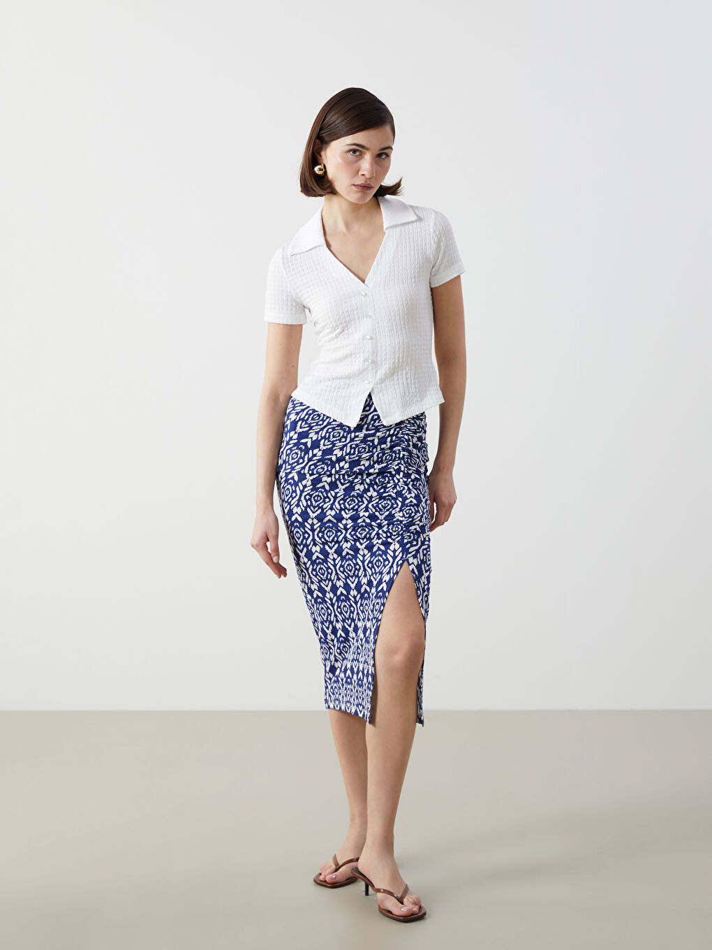 Woman NAVY Skirt -S5GB87Z8-LSJ - S5GB87Z8-LSJ - LC Waikiki