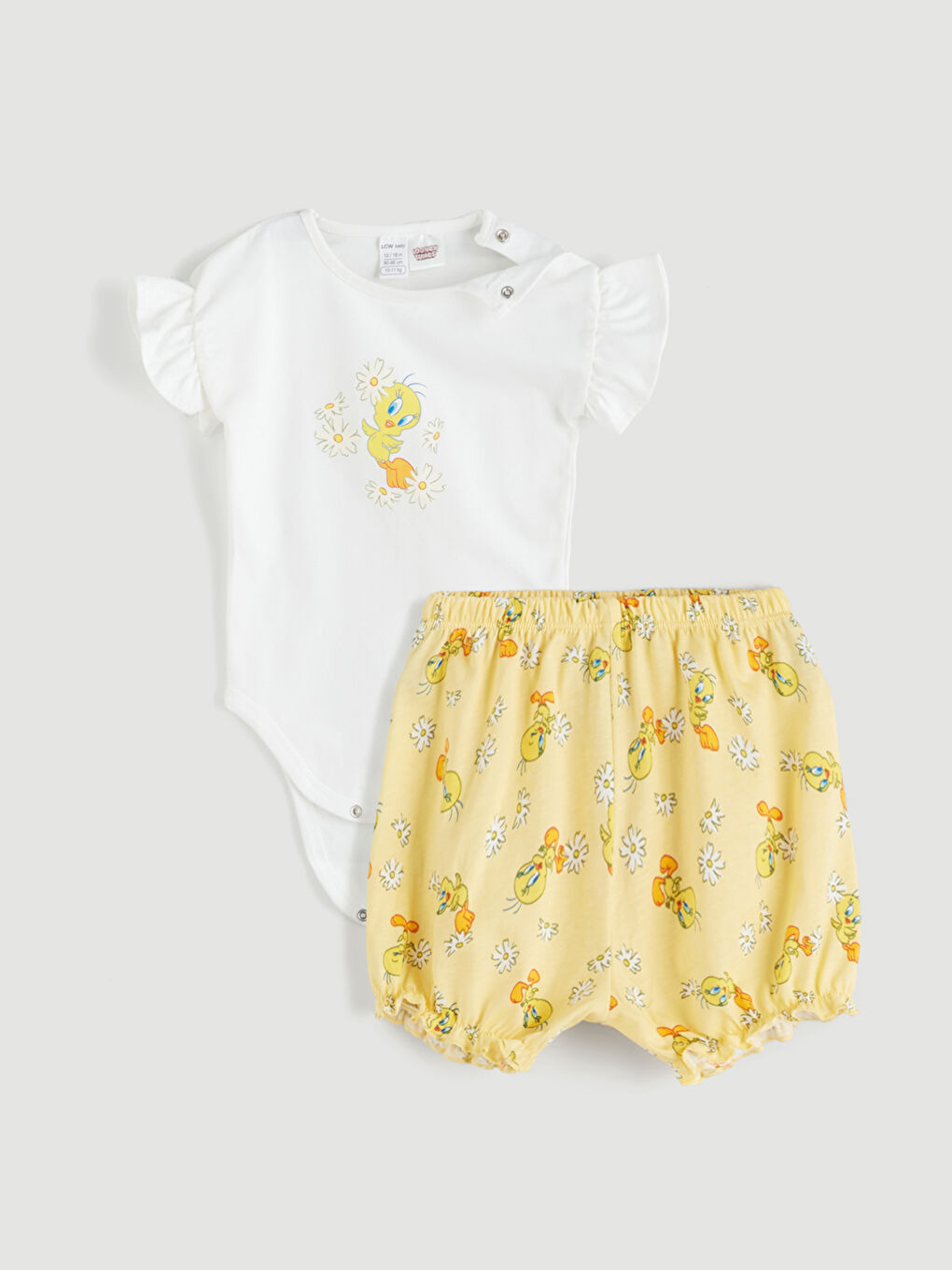 Sunny Girl ピック LC WAIKIKI Tweety Printed Baby Girls' Snap Bodysuit and
