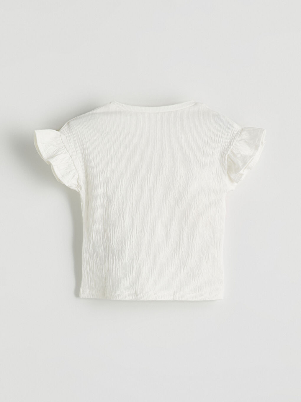 LC WAIKIKI Crew Neck Floral Ruffled Girls' T-Shirt -S5GK98Z1-JYX