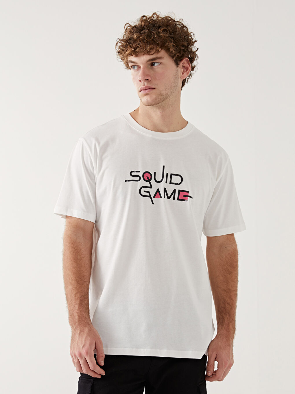 XSIDE Crew Neck Short Sleeve Squid Game Printed Jersey Men's T