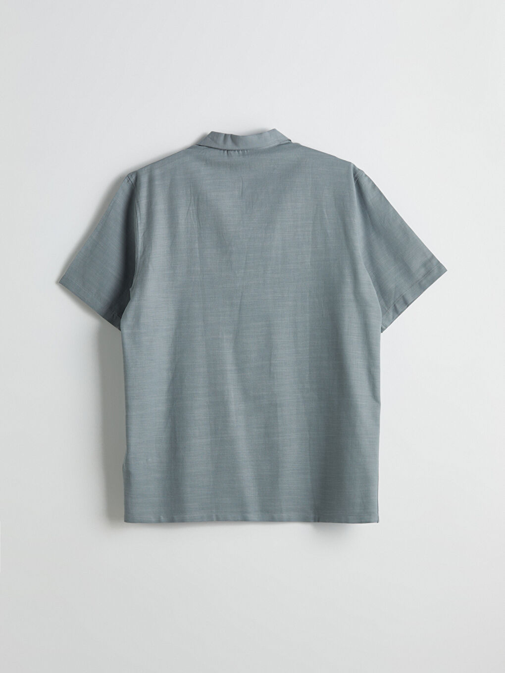 LC WAIKIKI Звичайний крій Сорочка з коротким рукавом виглядом льону для чоловіків -S5IO54Z8-DGP