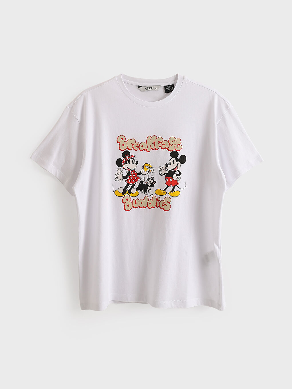 【正規品直輸入】 Mouse Mickey Neck Crew Printed -S5J067Z8-Q6K T-Shirt Women's フェイスカラー