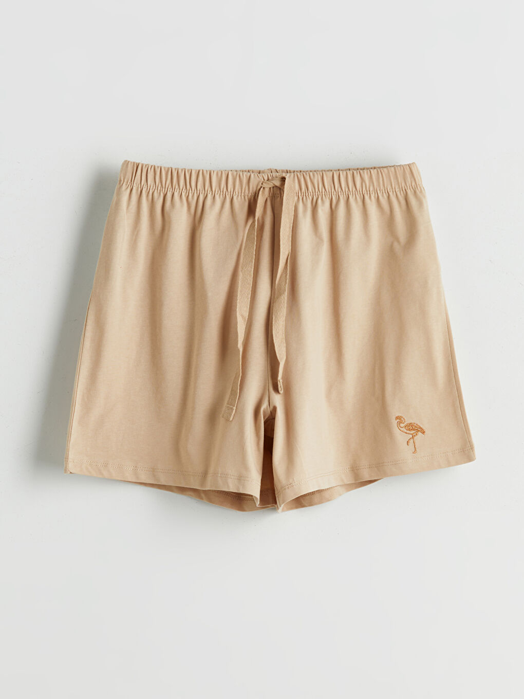 LC WAIKIKI Піжамні Шорти Жіночі Вишиті з Еластичною Талією -S5JN81Z8-FPK