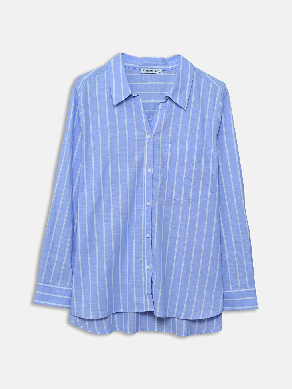 Striped Long Sleeve Oversize Women's Shirt -S5JP39Z8-LJB