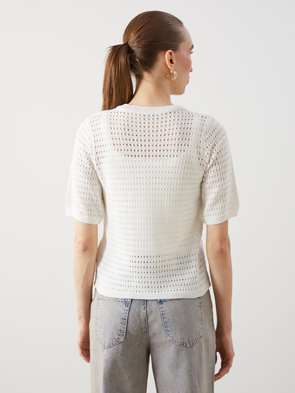 LC WAIKIKI Crew Neck Hole-Knitted Women's Knitwear Sweater -S5KE21Z8-R9J