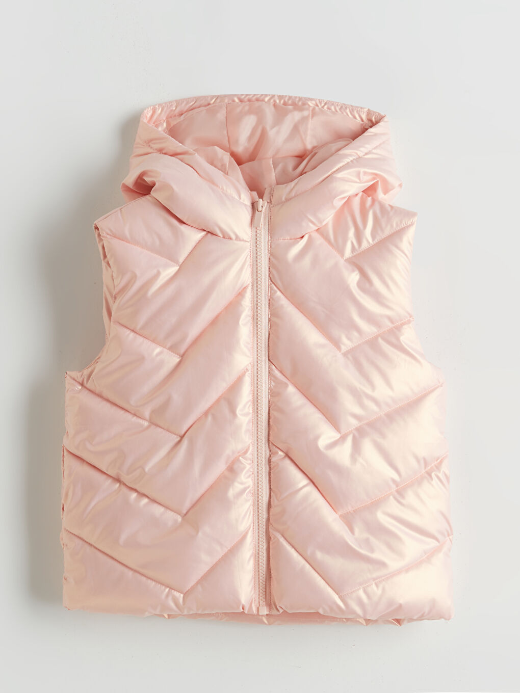 LC WAIKIKI Hooded Girls' Puffer Gilet -W52774Z4-QXA W52774Z4-QXA