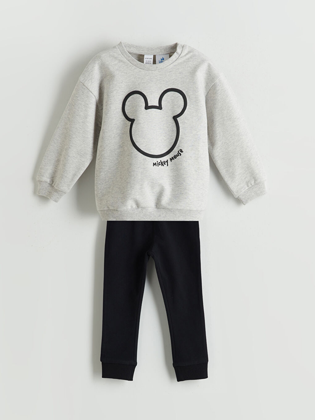LC WAIKIKI Crew Neck Mickey Mouse Printed Baby Boy Sweatshirt and Tracksuit  Bottoms -W55470Z1-CX8 W55470Z1-CX8 LC Waikiki