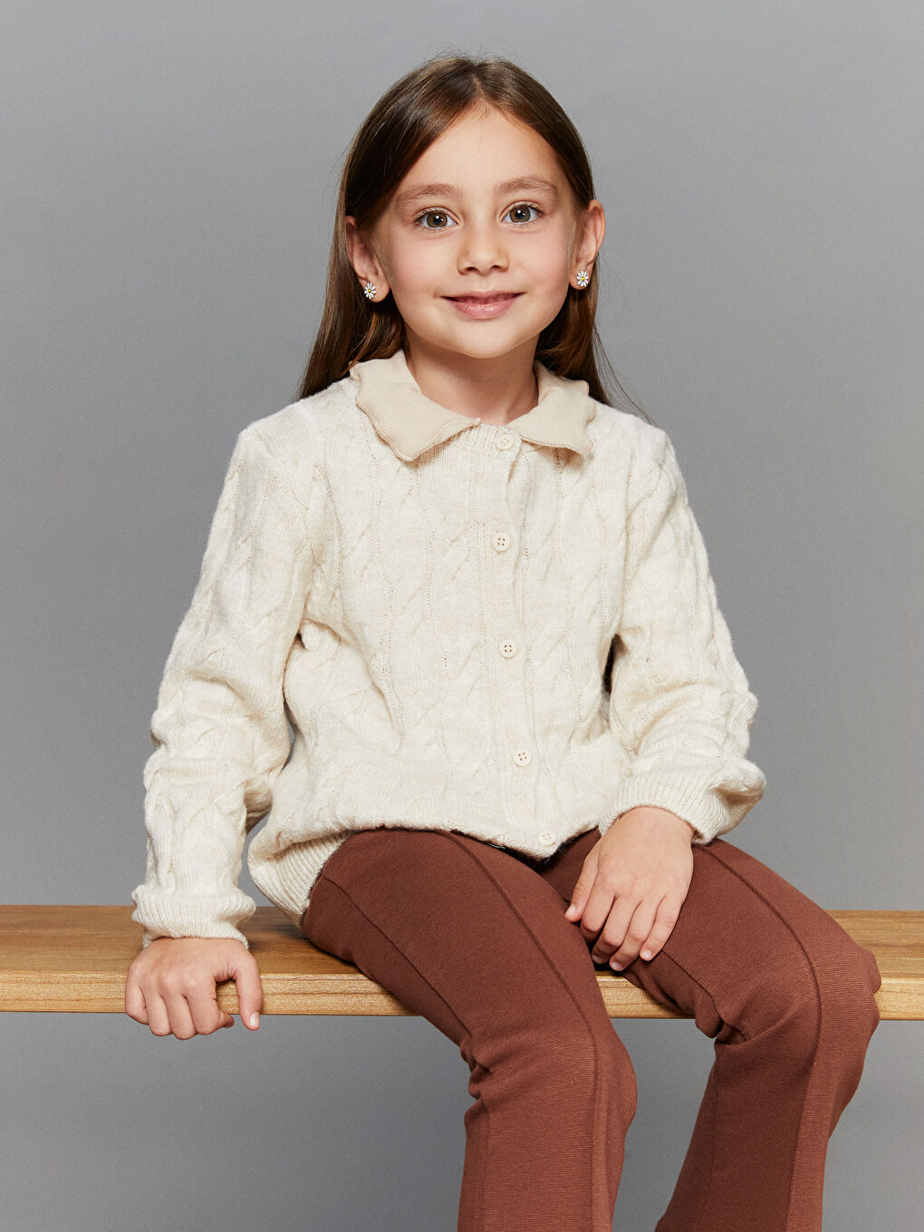 LC WAIKIKI Girl ECRU Cardigan -W5DF15Z1-FRC