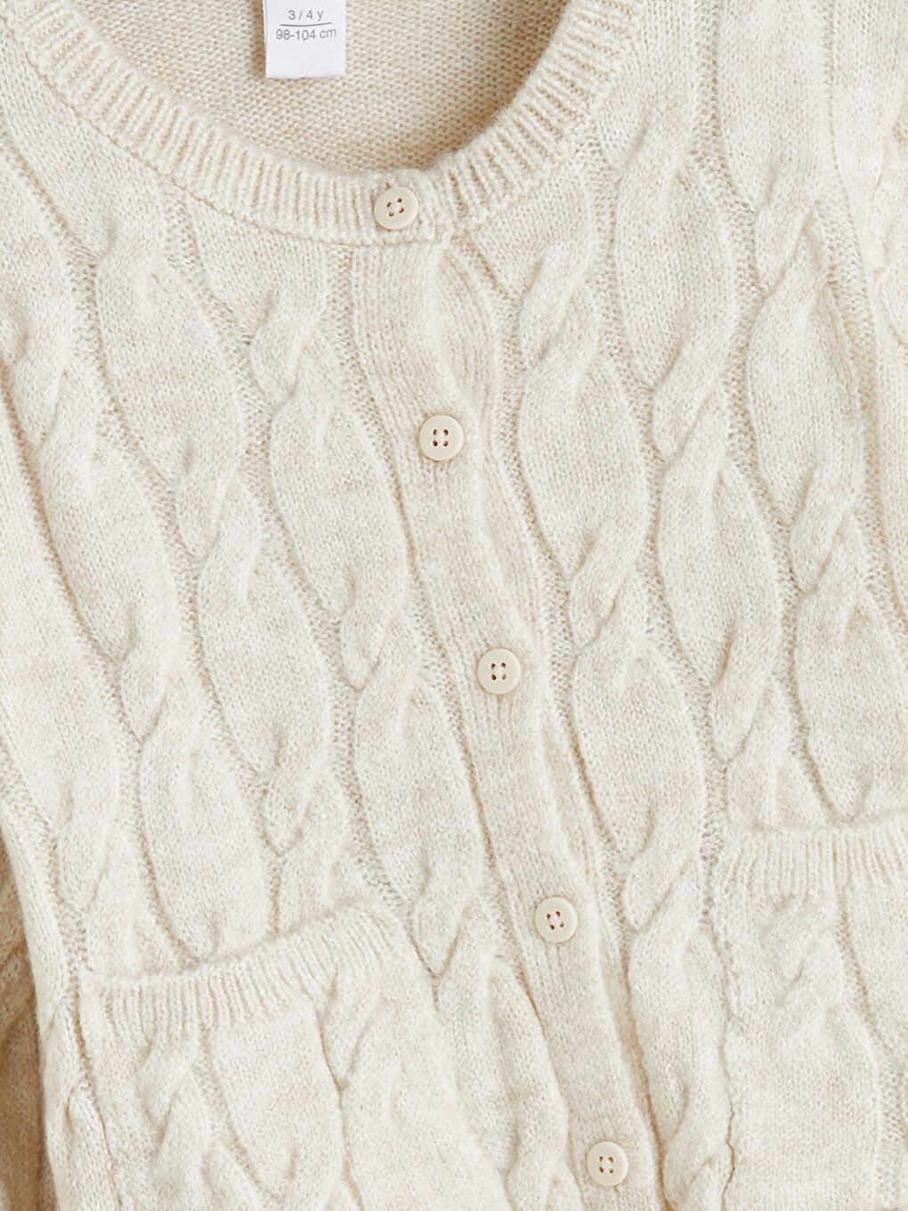 LC WAIKIKI Girl ECRU Cardigan -W5DF15Z1-FRC