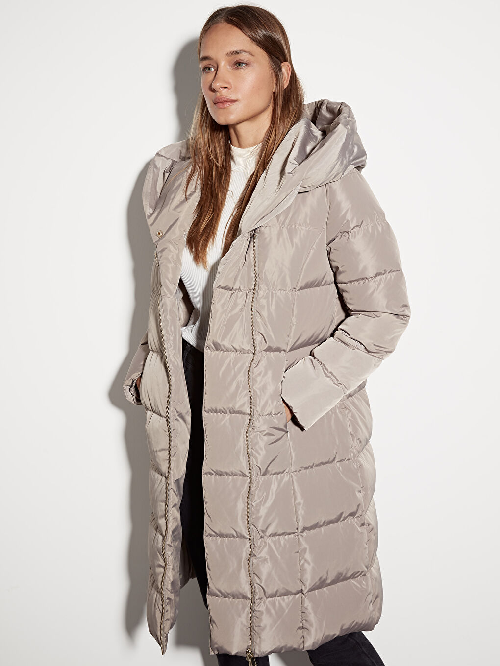 BEIGE Puffer Coat -9W3162Z8-EFW - 9W3162Z8-EFW - LC Waikiki