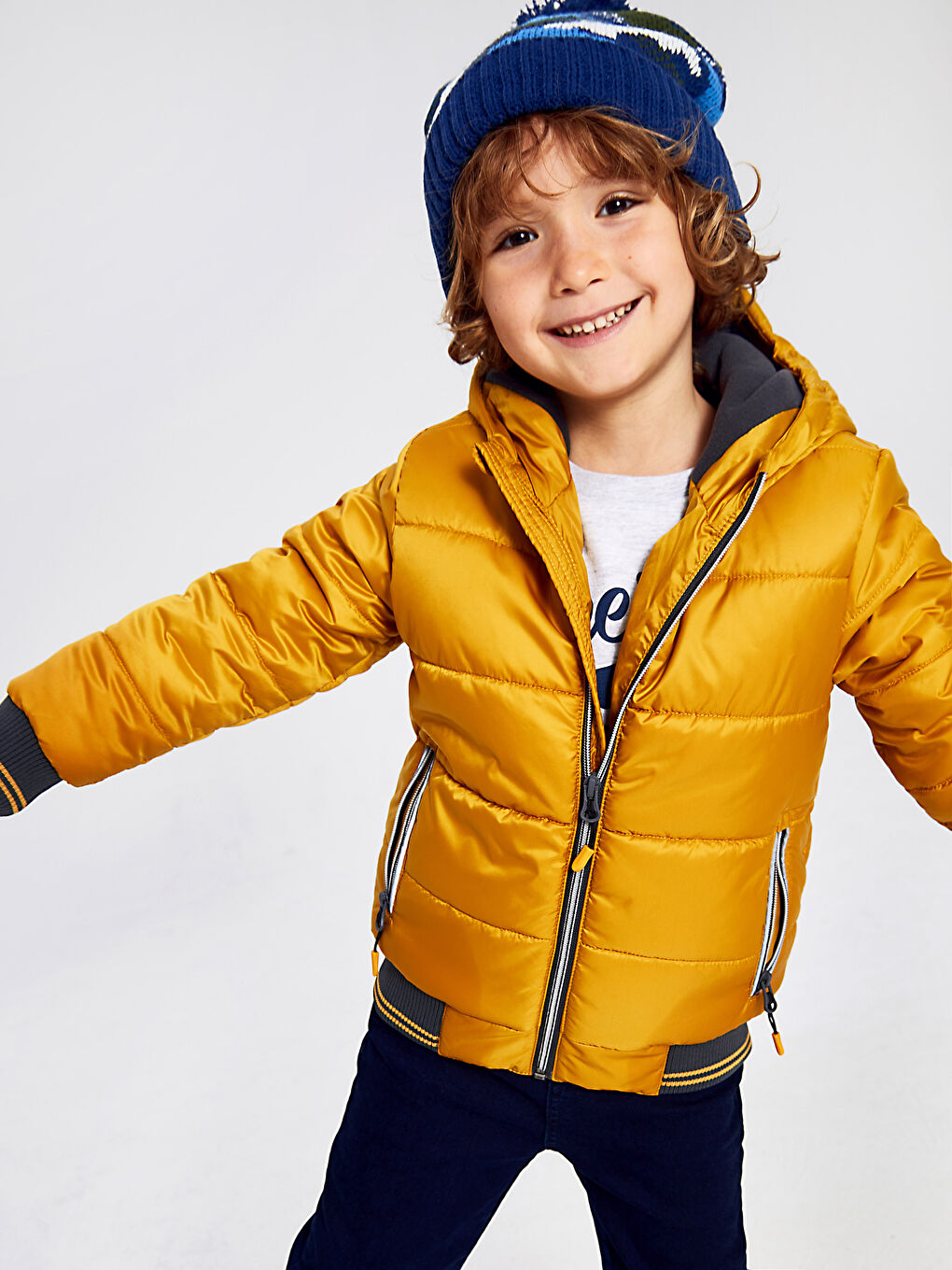 Boys yellow puffer jacket clearance