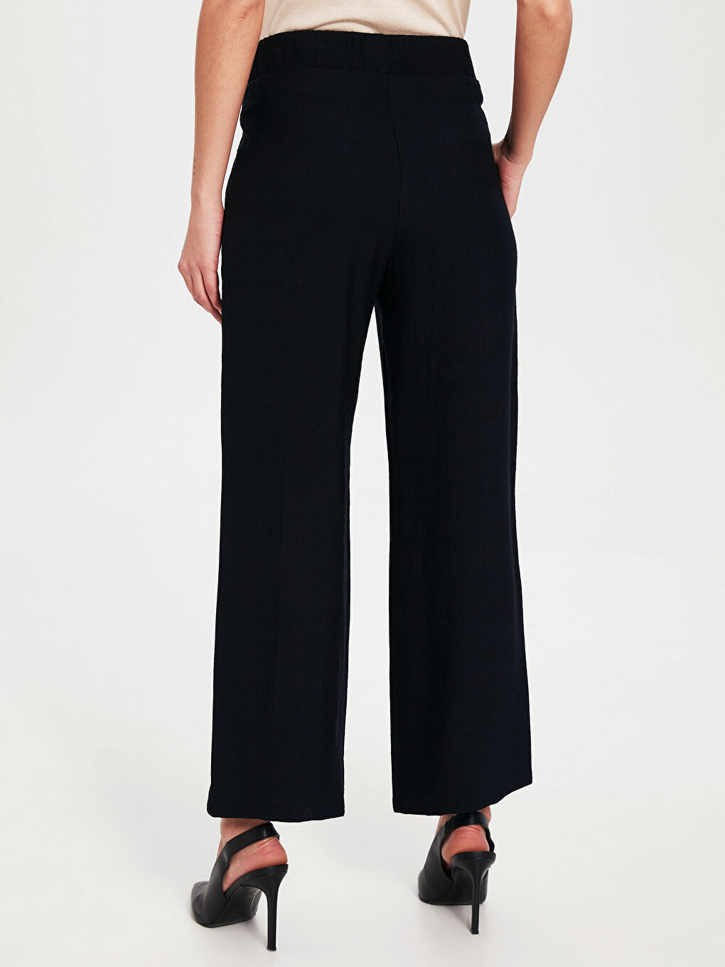 Pantalon À Jambes Larges À Rayures Beiges: Pantalon Droit Élastique Décontracté Dété Pour Femmes Du 25,72 € | DHgate