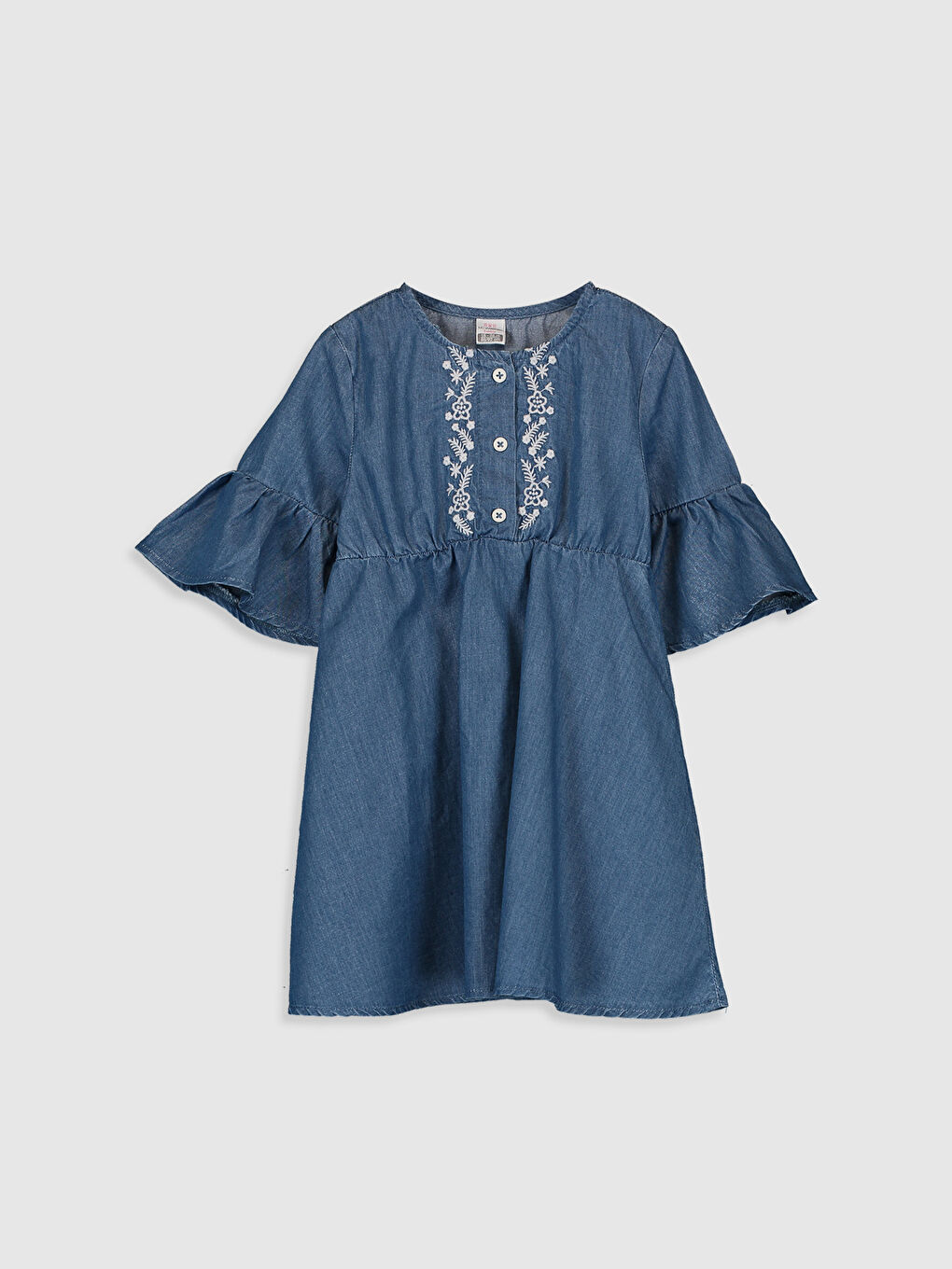 Long Sleeved Baby Girl Jean Dress 0S8946Z1507 0S8946Z1507 LC Waikiki