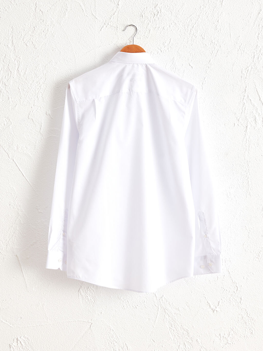 Beyaz Regular Fit Uzun Kollu Poplin Gomlek Lc Waikiki