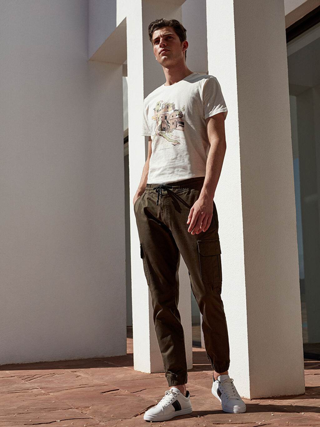 Haki Slim Fit Gabardin Kargo Pantolon Lc Waikiki