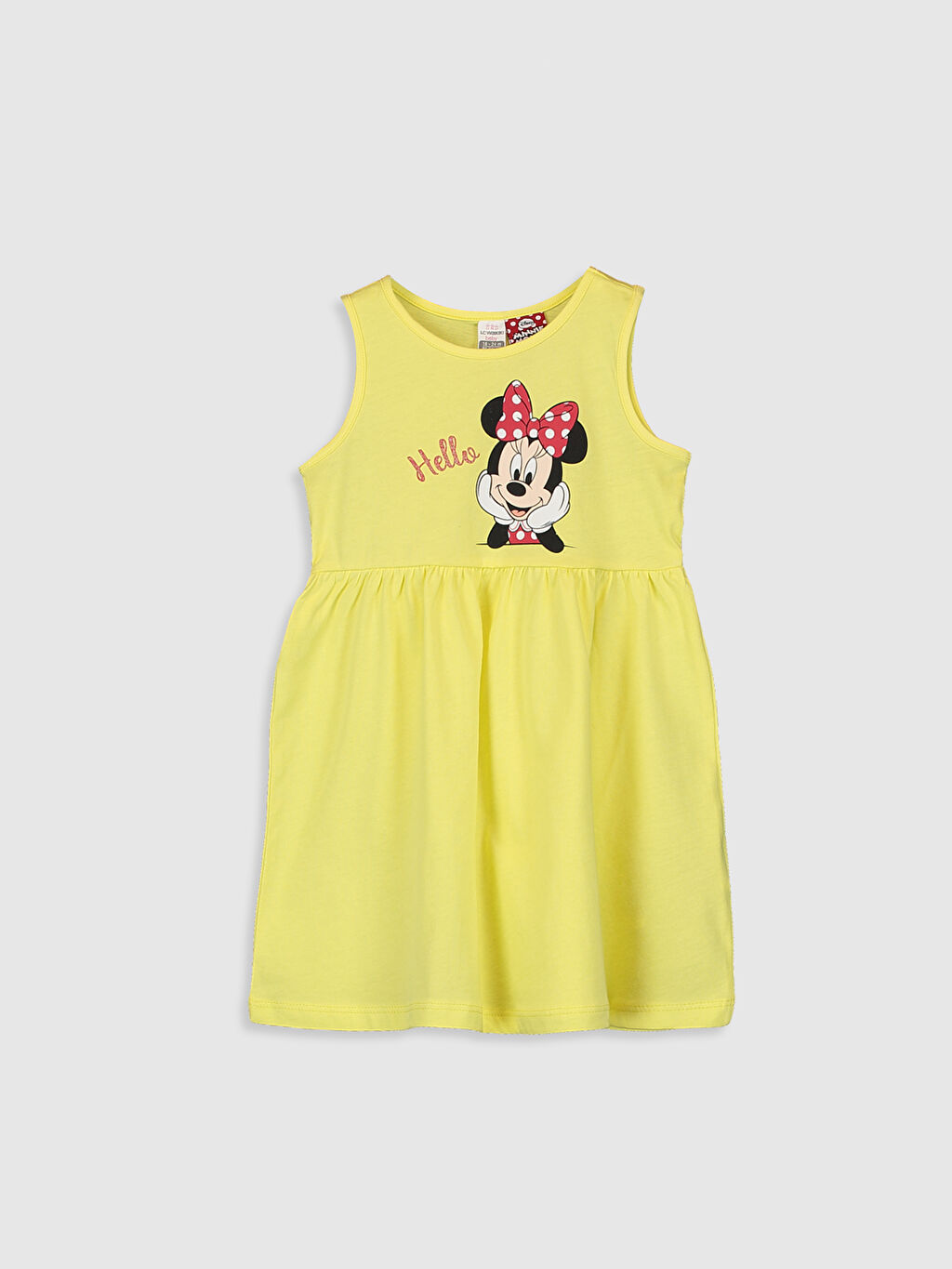 Sari Kiz Bebek Minnie Mouse Baskili Elbise Lc Waikiki