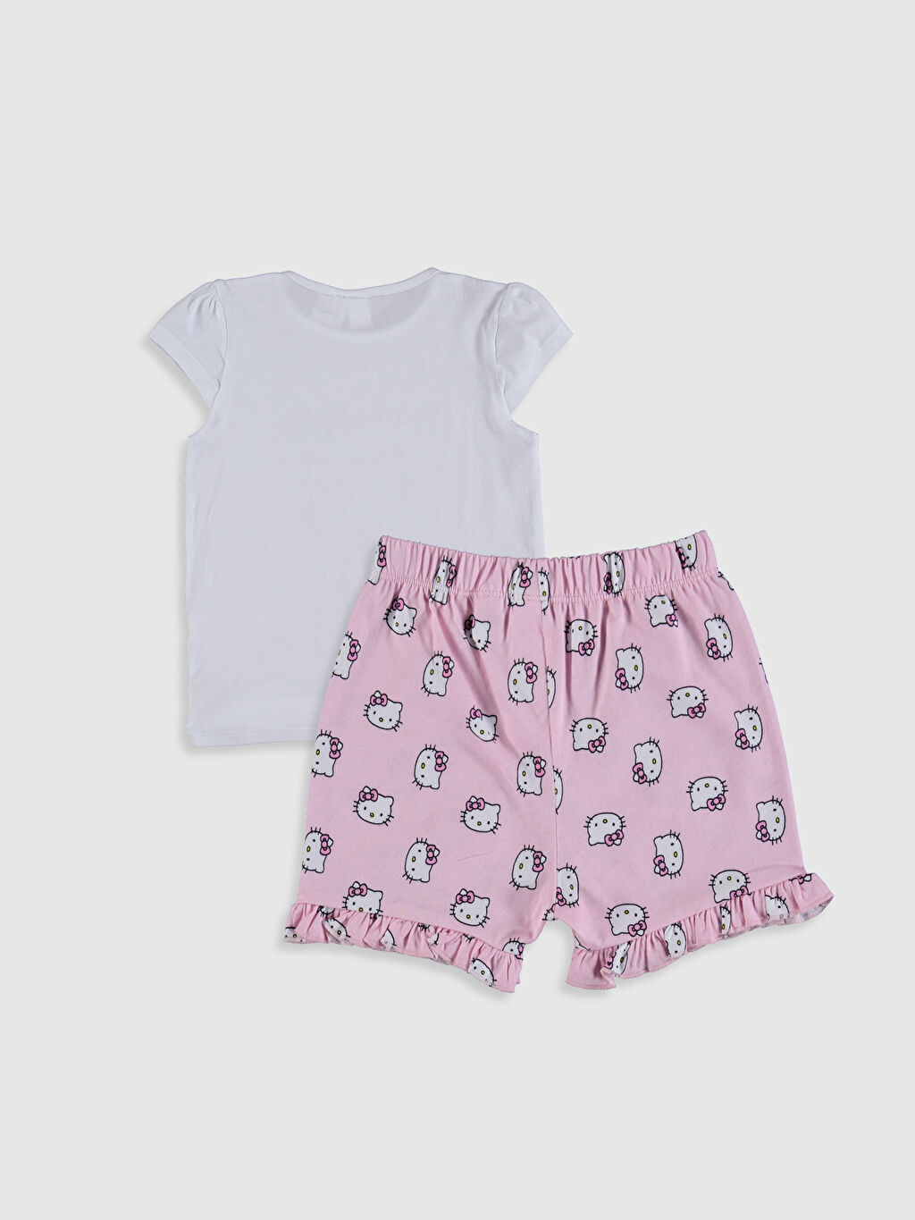 Beyaz Kiz Bebek Hello Kitty Baskili Pijama Takimi Lc Waikiki