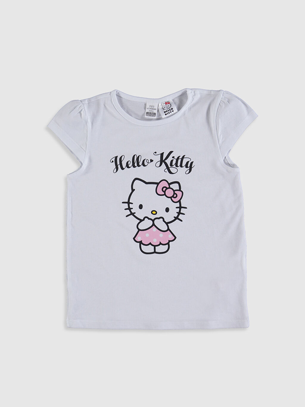Beyaz Kiz Bebek Hello Kitty Baskili Pijama Takimi Lc Waikiki