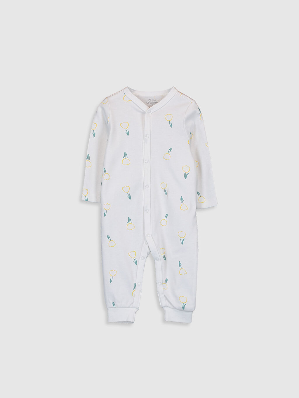 Ekru LCW GREEN Kız Bebek Organik Pamuklu Tulum LC Waikiki