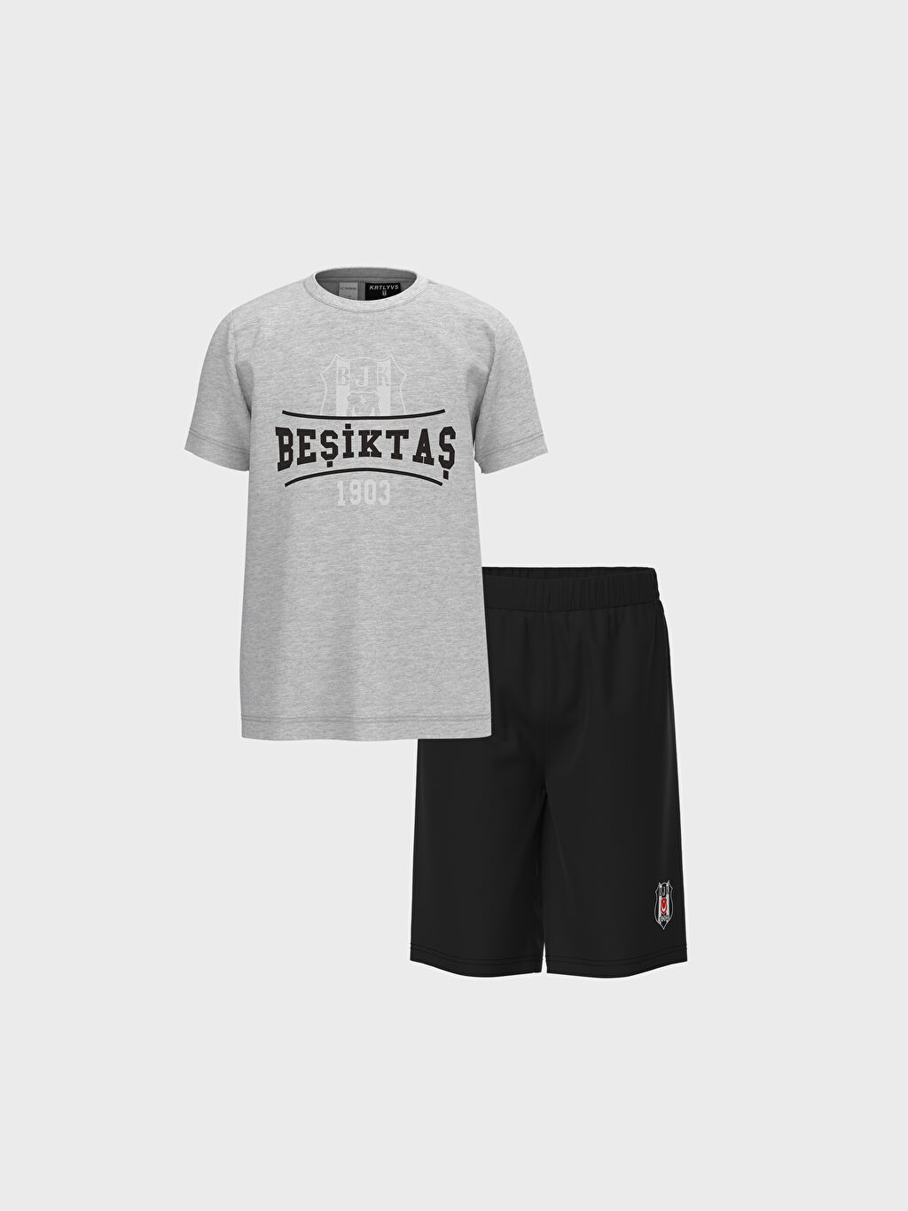 Siyah Erkek Cocuk Besiktas Baskili Pamuklu Pijama Takimi Lc Waikiki