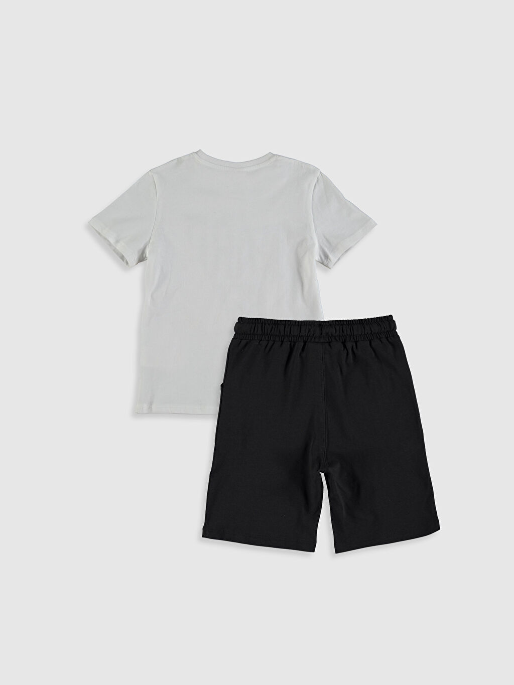 Beyaz Erkek Çocuk Baskılı Tişört ve Şort LC Waikiki