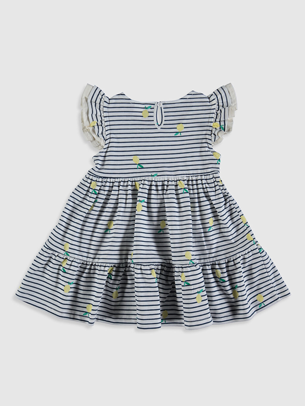 Lacivert Kız Bebek Pamuklu Elbise LC Waikiki