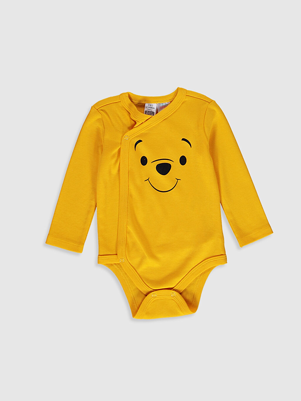 Sarı Erkek Bebek Winnie the Pooh Baskılı Takım 2�li LC