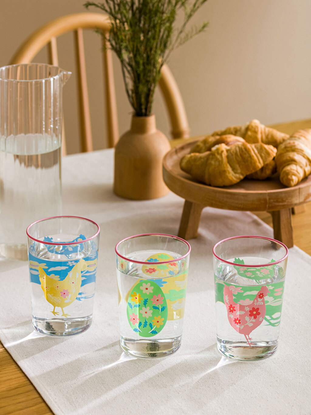 RAKLE Drinking Glasses Set of 4 – Colorful Glass Cups