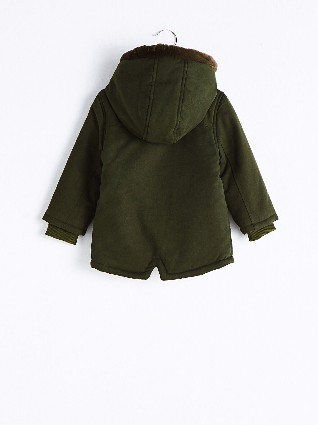 Yeşil Erkek Bebek Kapüşonlu Fermuarlı Mont LC Waikiki