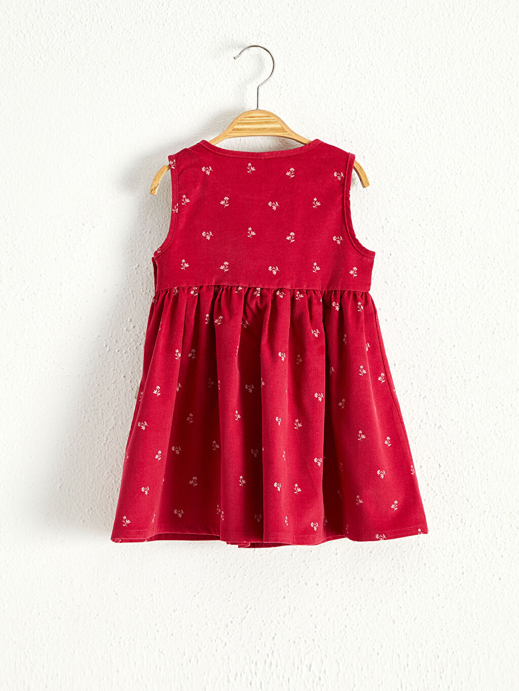 Bordo Kız Bebek Desenli Elbise LC Waikiki