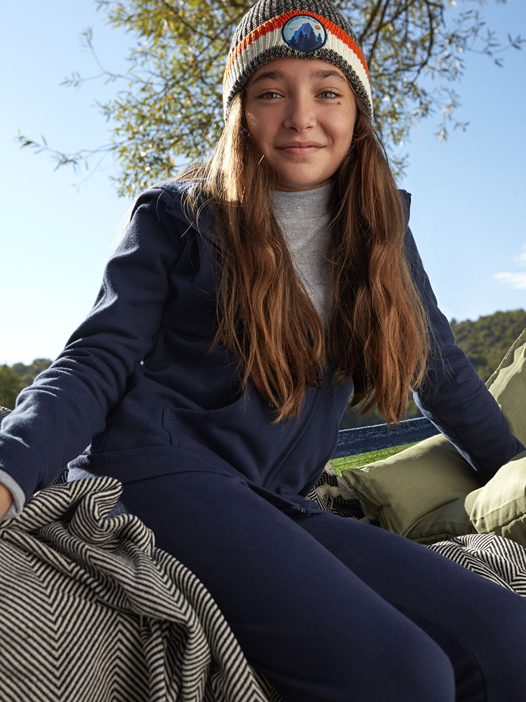 Girl's ZipDown Hoodie 0W1013Z4HFH 0W1013Z4HFH LC Waikiki