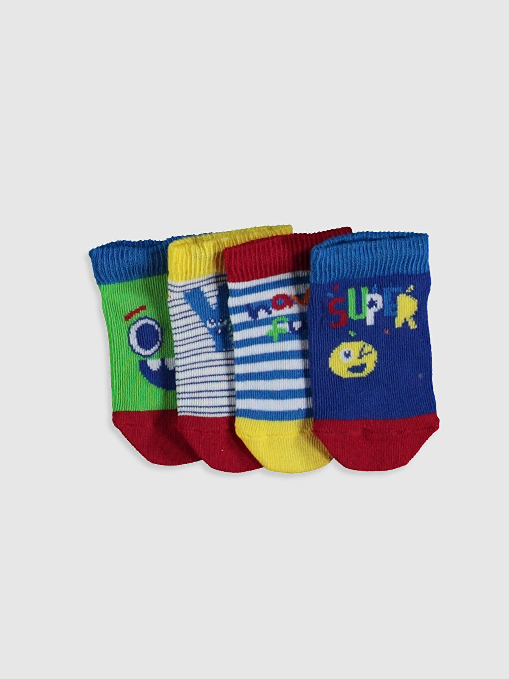 Çok Renkli Erkek Bebek Patik Çorap 4�lü LC Waikiki