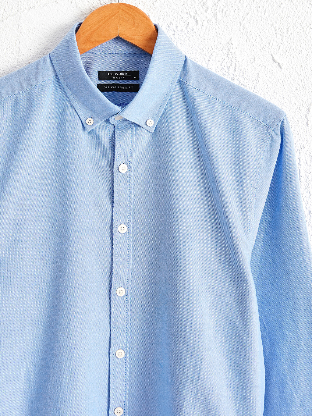 WHITE - Slim Fit Long Sleeve Oxford Shirt - LC Waikiki