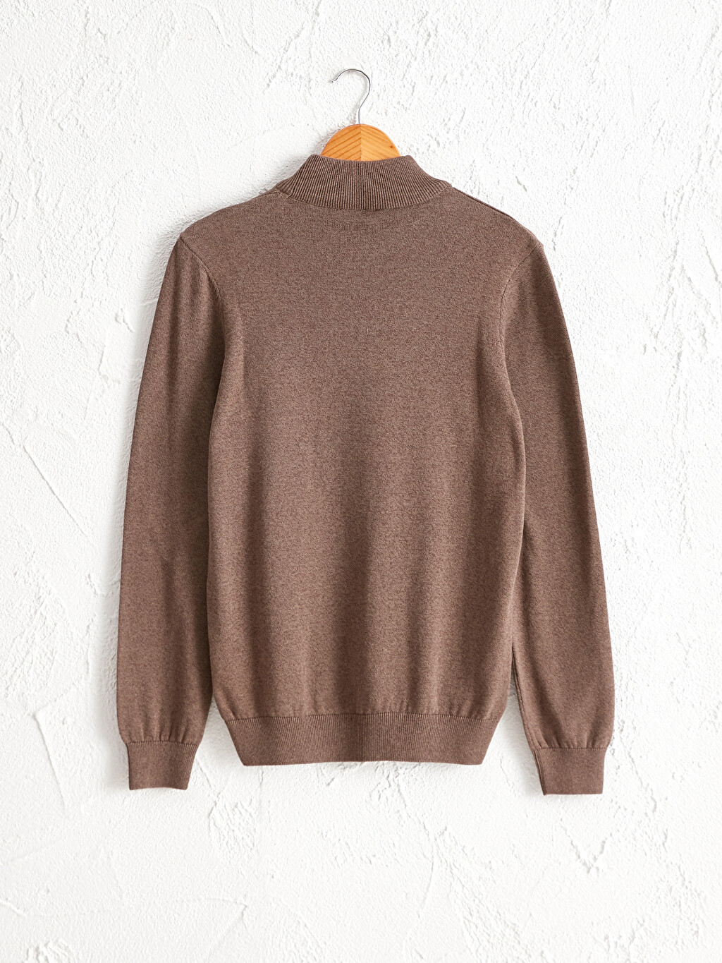 brown mock turtleneck