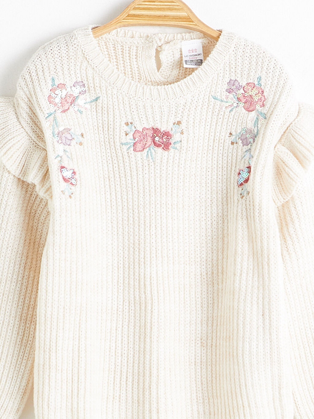 Gri Kız Bebek Triko Kazak LC Waikiki Gri Kız Bebek Triko Kazak LC Waikiki