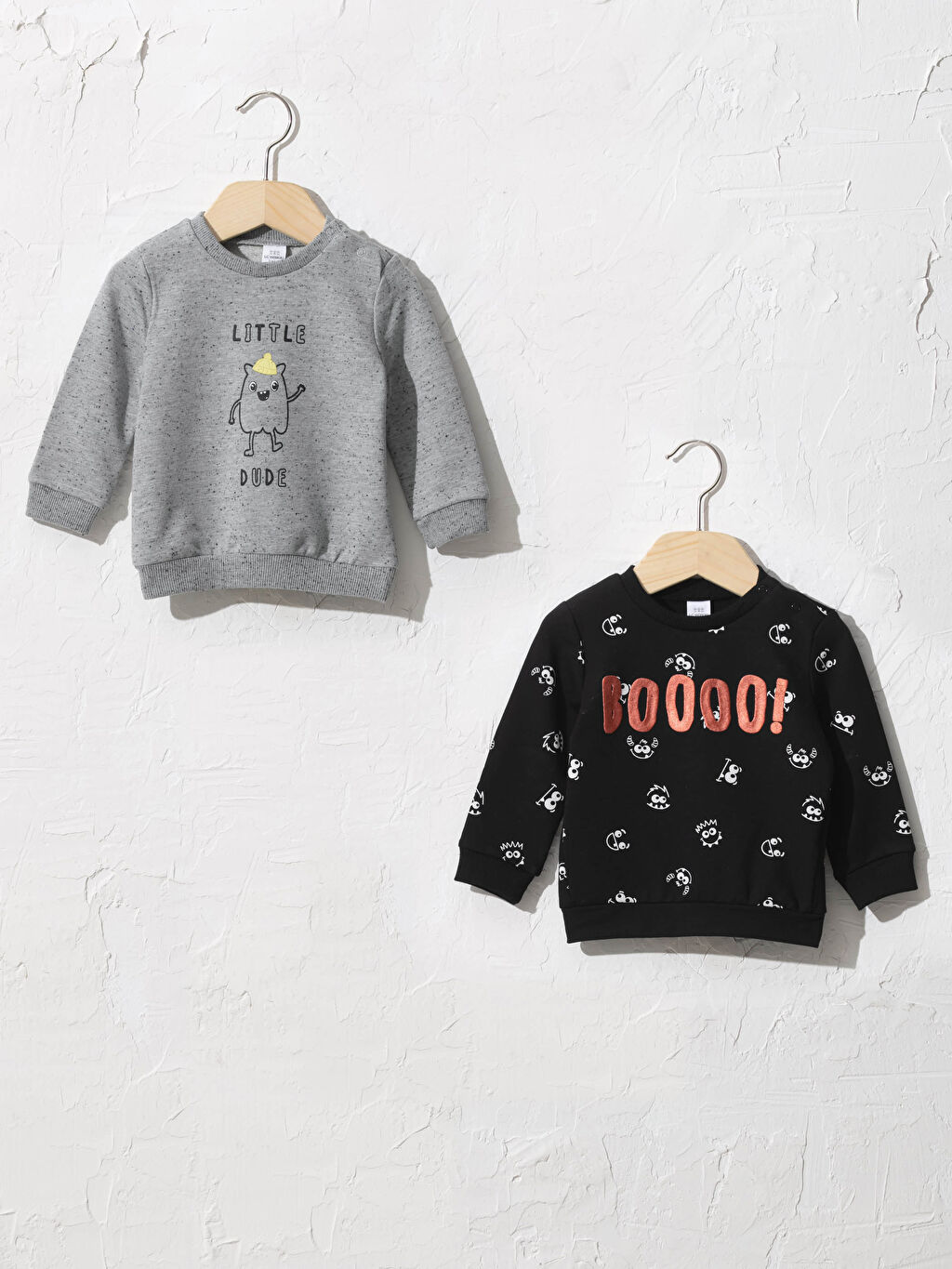 Siyah Erkek Bebek Sweatshirt 2 Li Lc Waikiki